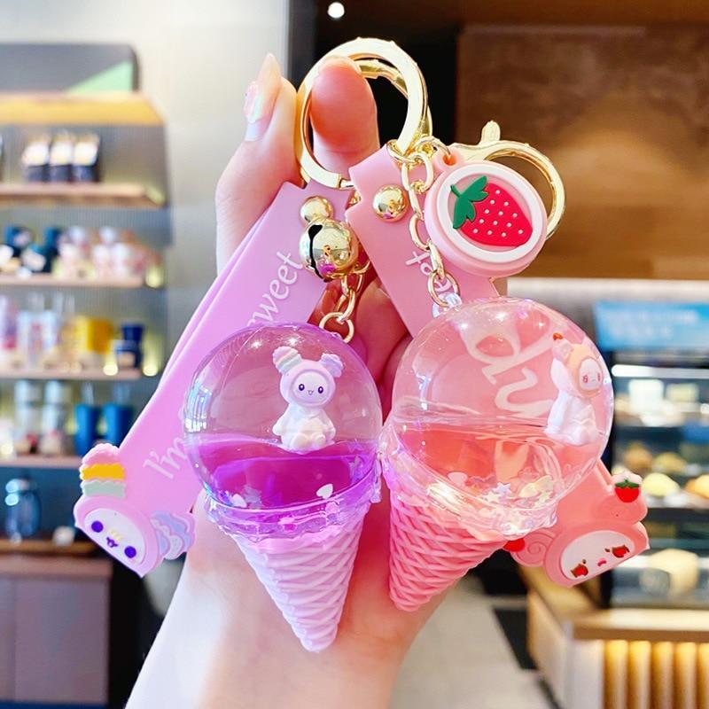 Crystal Ice Cream Keychain