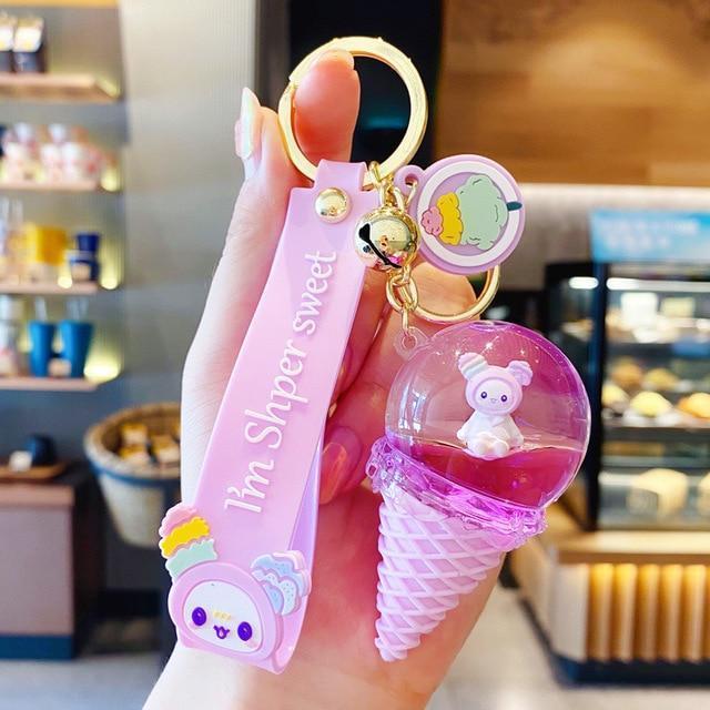 Crystal Ice Cream Keychain
