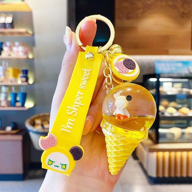 Crystal Ice Cream Keychain