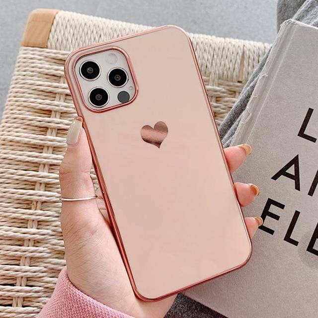 Electroplated Love Heart iPhone Case