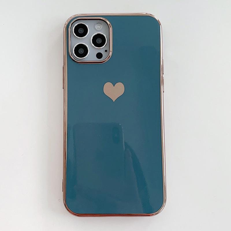 Electroplated Love Heart iPhone Case