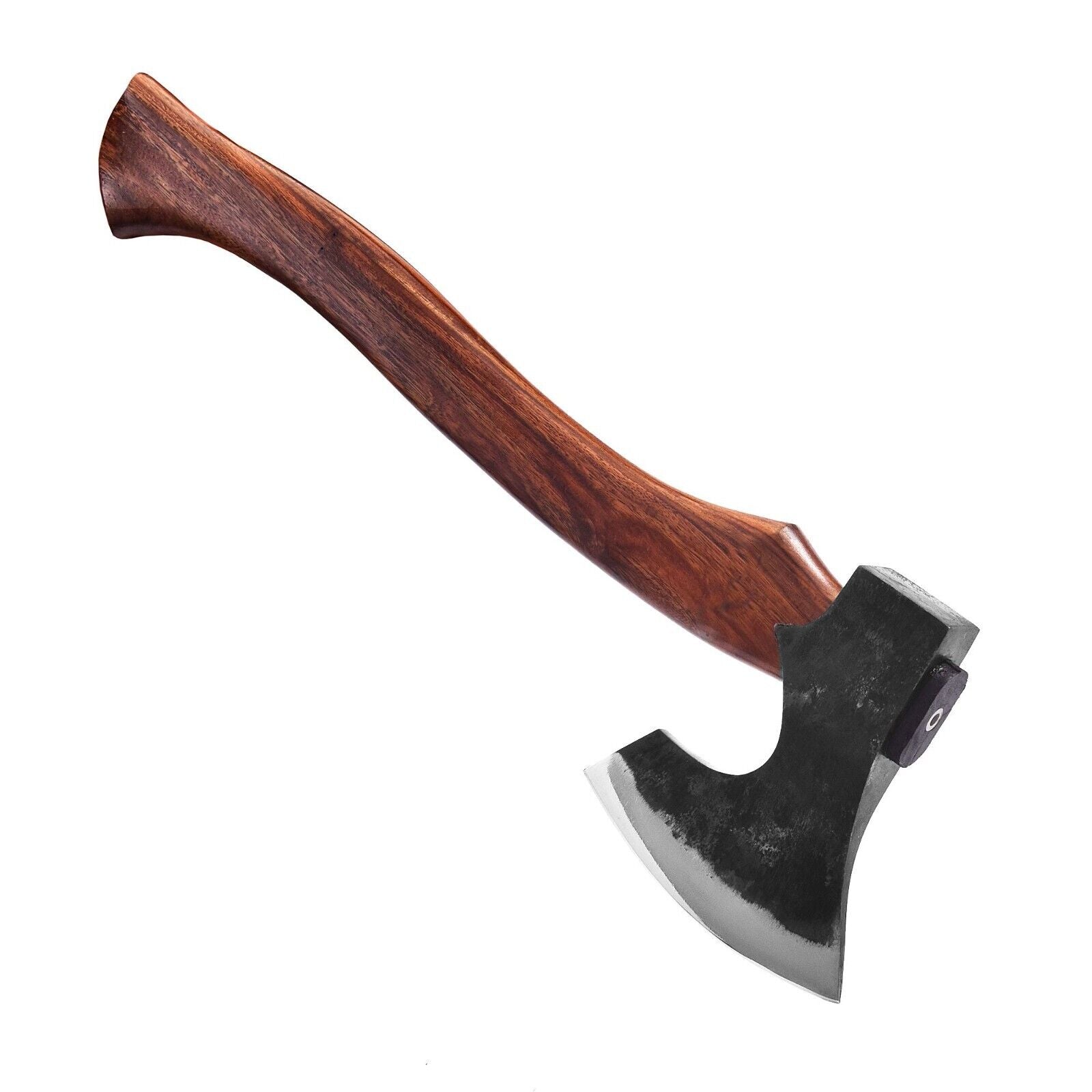 Viking Hatchet with Custom Handmade Forged 1095 Steel Blade and Rosewood Handle – KBS Knives Store