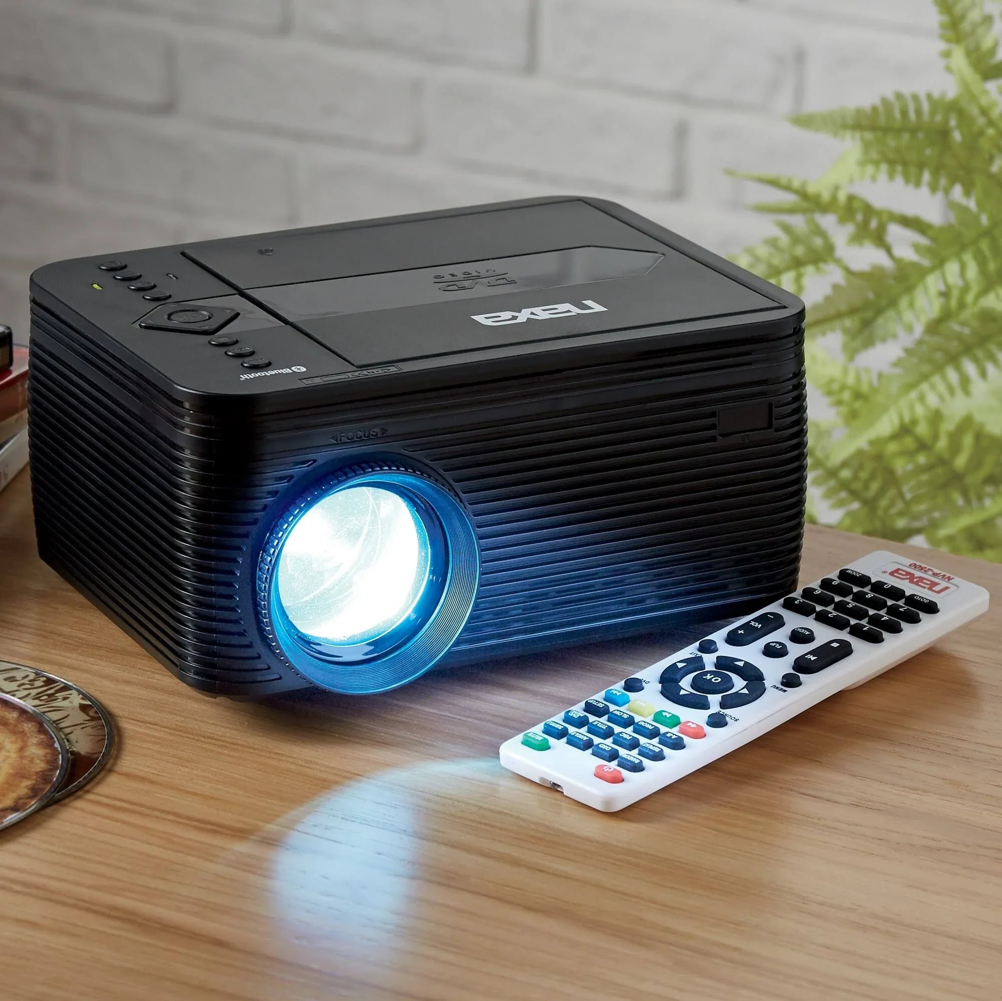 Naxa 150” Home Theater 720P LCD Projector with Built-In DVD Player (NVP-2500)