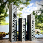 Sunflowers Under the Stars Luminary Pillar w/ Solar Cap | 12-inch, 14-inch, 16-inch