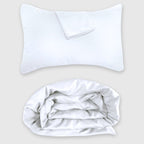 Bamboo Duvet Cover Set with Shams - White