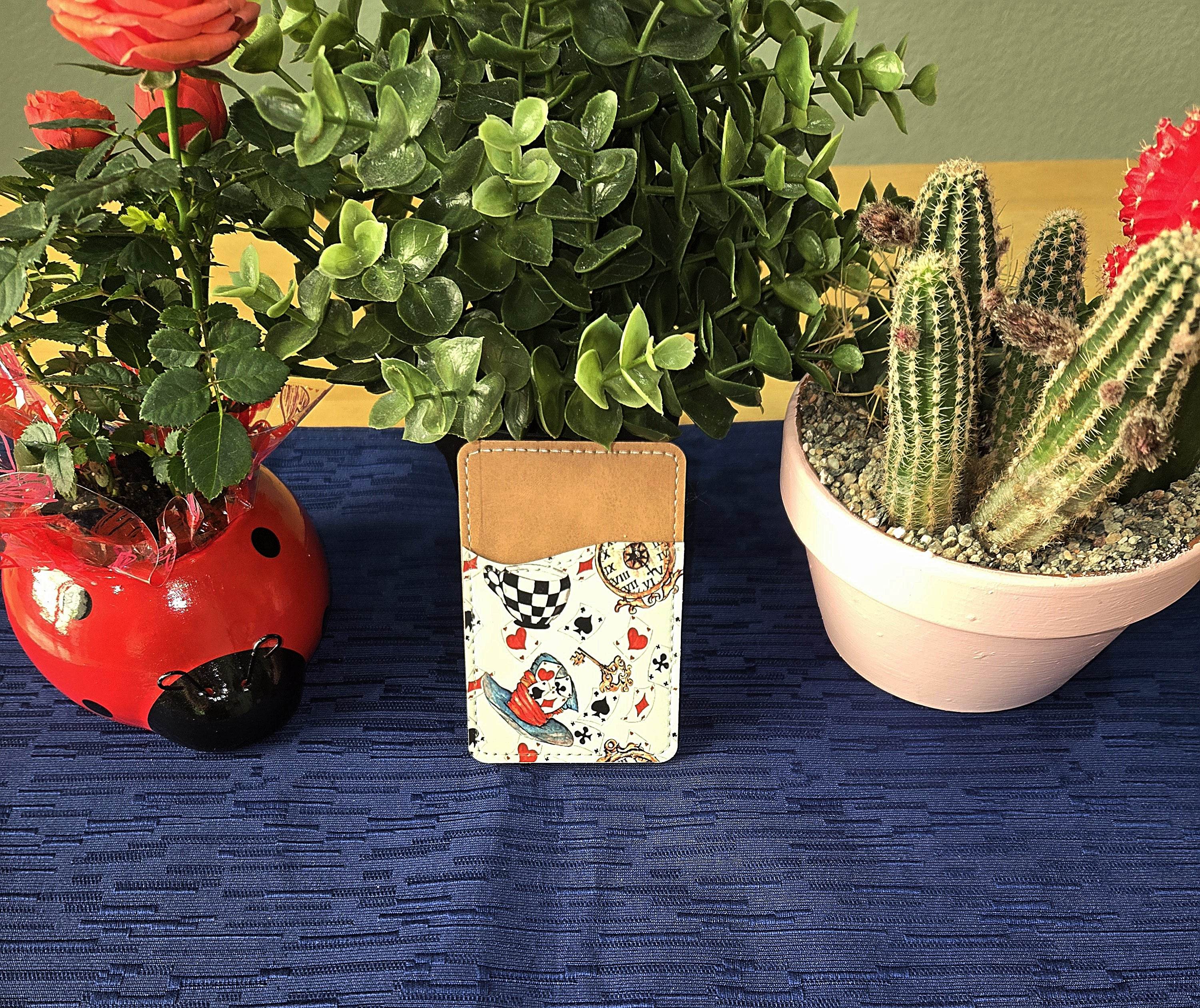 Alice Inspired Adhesive Cell Phone Wallet (Multiple designs available)
