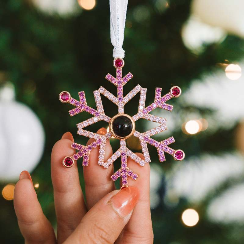 Custom Photo Star Projection Ornament - Personalized Christmas Decoration Gifts
